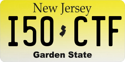 NJ license plate I50CTF