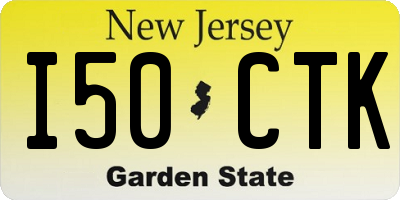 NJ license plate I50CTK