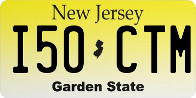 NJ license plate I50CTM