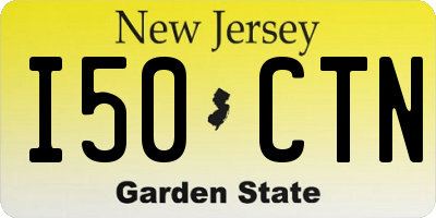 NJ license plate I50CTN