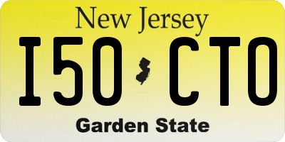 NJ license plate I50CTO