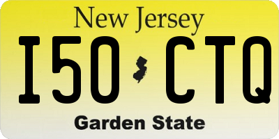 NJ license plate I50CTQ