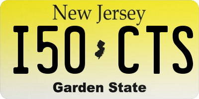 NJ license plate I50CTS