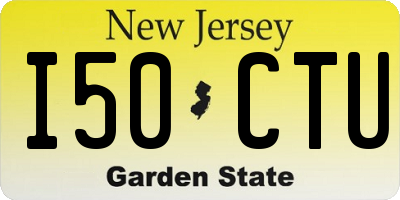 NJ license plate I50CTU