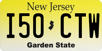 NJ license plate I50CTW