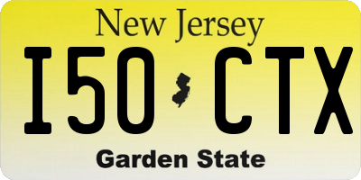 NJ license plate I50CTX