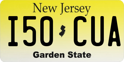 NJ license plate I50CUA