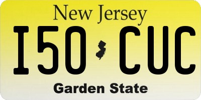 NJ license plate I50CUC