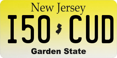 NJ license plate I50CUD