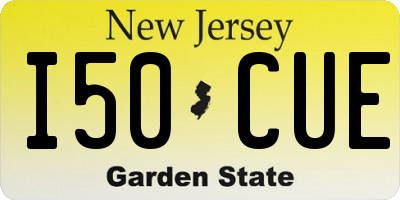 NJ license plate I50CUE