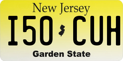 NJ license plate I50CUH