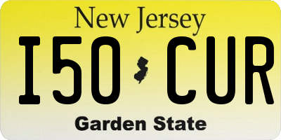 NJ license plate I50CUR