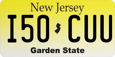 NJ license plate I50CUU