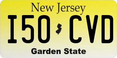 NJ license plate I50CVD