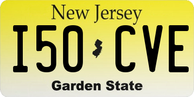 NJ license plate I50CVE