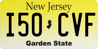 NJ license plate I50CVF