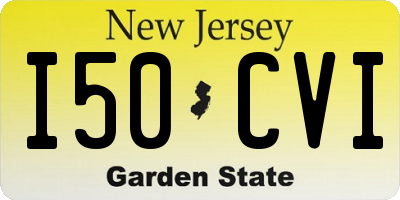 NJ license plate I50CVI