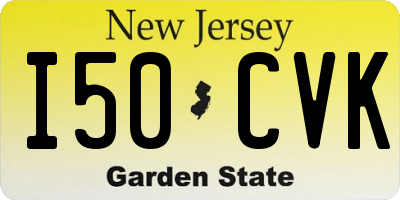 NJ license plate I50CVK