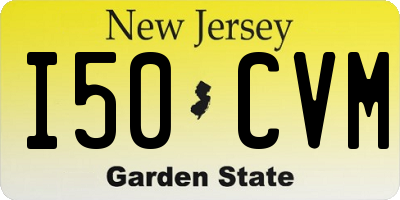 NJ license plate I50CVM