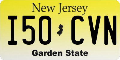 NJ license plate I50CVN
