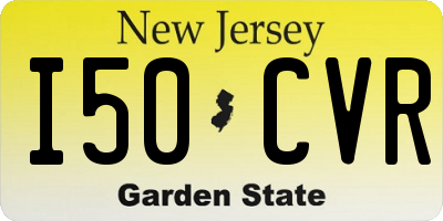 NJ license plate I50CVR