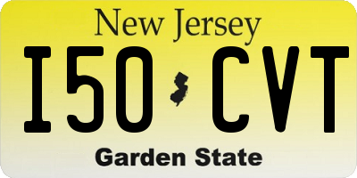 NJ license plate I50CVT