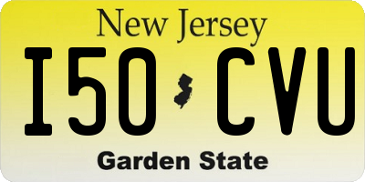 NJ license plate I50CVU