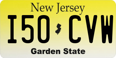 NJ license plate I50CVW