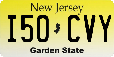 NJ license plate I50CVY