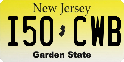 NJ license plate I50CWB