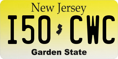NJ license plate I50CWC