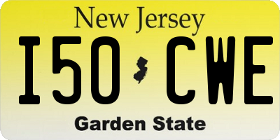 NJ license plate I50CWE