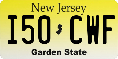NJ license plate I50CWF
