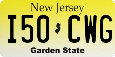 NJ license plate I50CWG