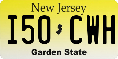 NJ license plate I50CWH