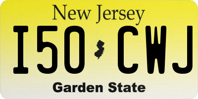 NJ license plate I50CWJ