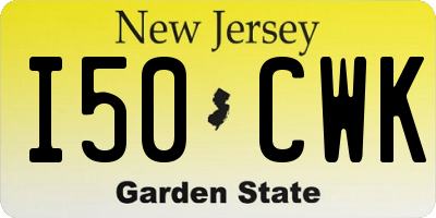 NJ license plate I50CWK