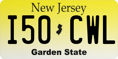 NJ license plate I50CWL