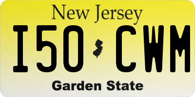 NJ license plate I50CWM