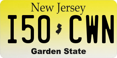NJ license plate I50CWN