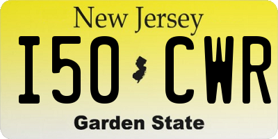 NJ license plate I50CWR