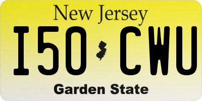 NJ license plate I50CWU