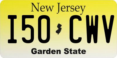 NJ license plate I50CWV