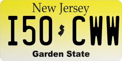NJ license plate I50CWW