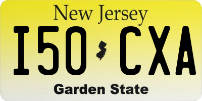 NJ license plate I50CXA
