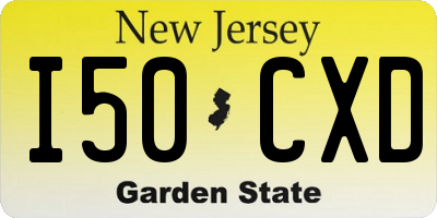 NJ license plate I50CXD