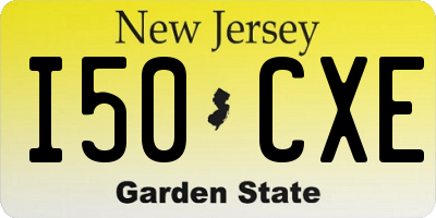 NJ license plate I50CXE