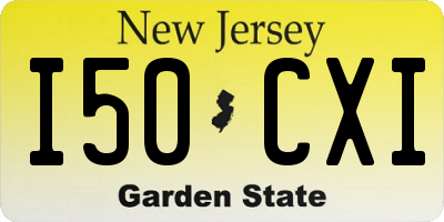 NJ license plate I50CXI