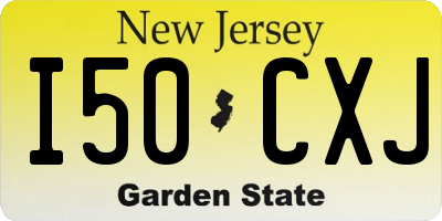NJ license plate I50CXJ