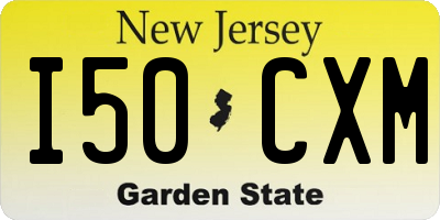 NJ license plate I50CXM